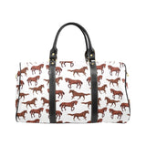 Horses running pattern background Travel Bag