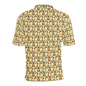 English Bulldog Pattern Print Design 02 Men's All Over Print Polo Shirt