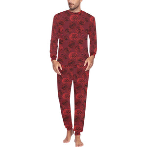 Rose Pattern Print Design 03 Men's All Over Print Pajama