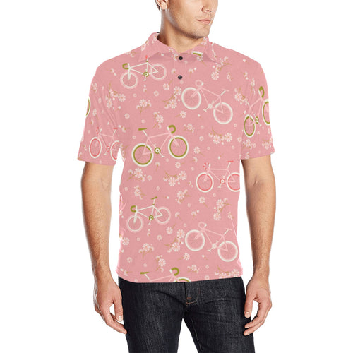 Bicycle Pattern Print Design 02 Men's All Over Print Polo Shirt