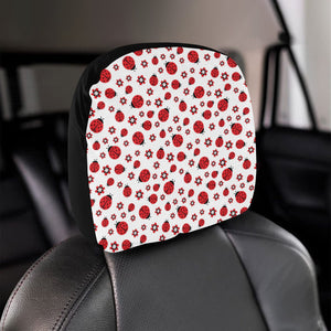 Ladybug Pattern Print Design 04 Car Headrest Cover