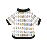 Teddy Bear Pattern Print Design 02 All Over Print Pet Dog Round Neck Fuzzy Shirt