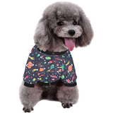 colorful space pattern planet star All Over Print Pet Dog Round Neck Fuzzy Shirt