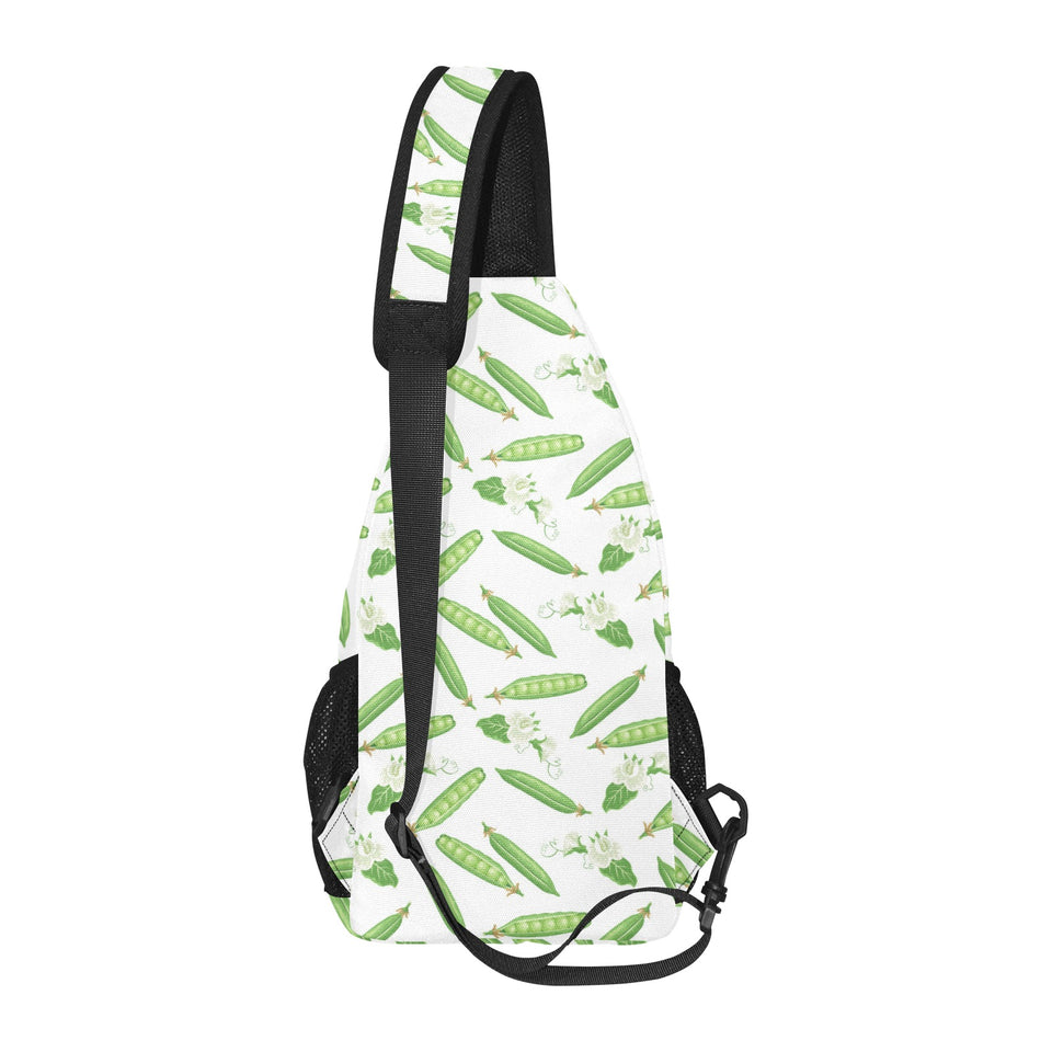 Green Peas Pattern Print Design 04 All Over Print Chest Bag
