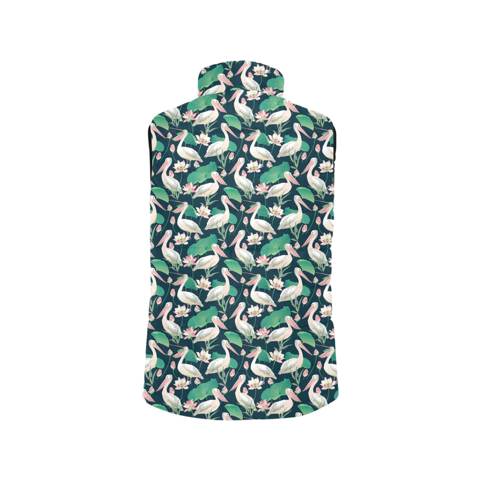 Pelican Pattern Print Design 03 Men's Padded Vest