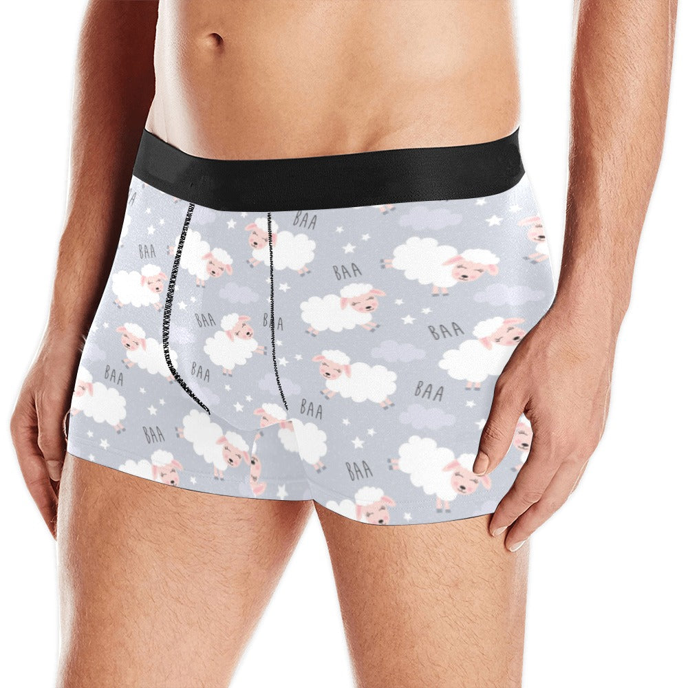 Sweet dreams sheep pattern Men's All Over Print Boxer Briefs Men's Underwear