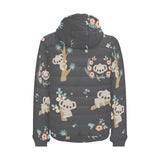 Cute koala pattern Men's Padded Hooded Jacket