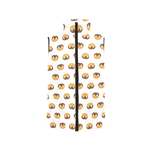 Pretzels Pattern Print Design 02 Men's Padded Vest