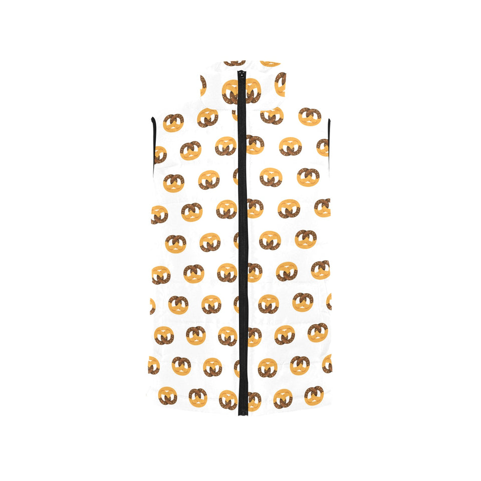Pretzels Pattern Print Design 02 Men's Padded Vest