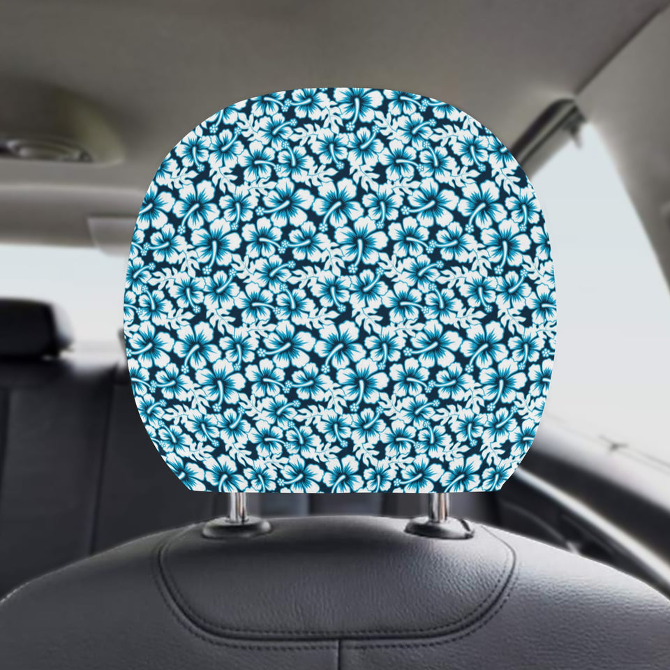 Hibiscus Pattern Print Design 04 Car Headrest Cover