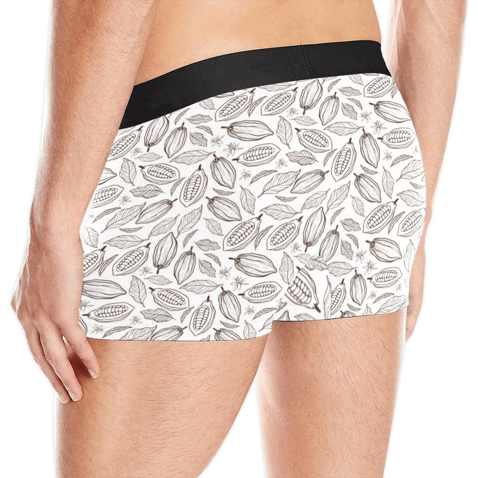 cacao beans leaves pattern Men's All Over Print Boxer Briefs Men's Underwear