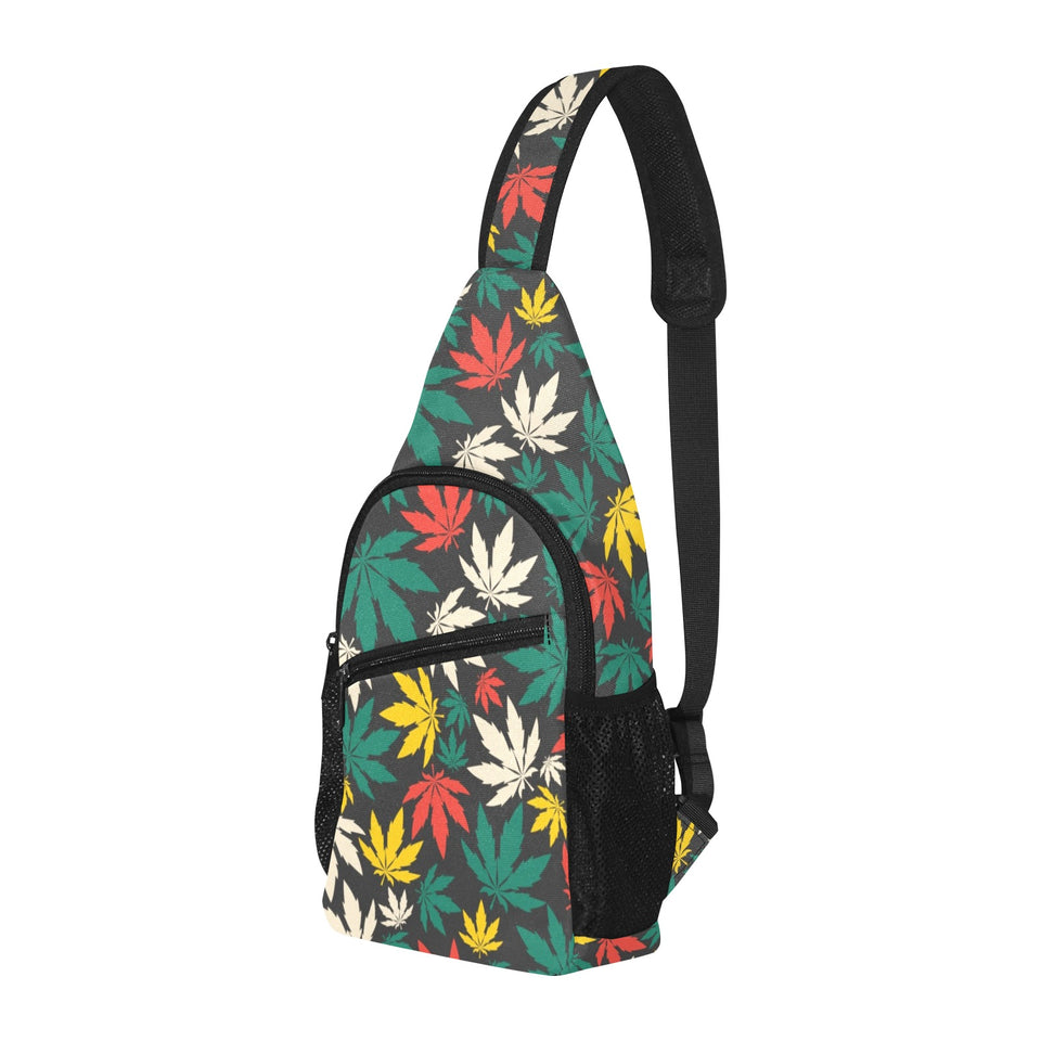 Canabis Marijuana Weed Pattern Print Design 02 All Over Print Chest Bag