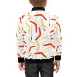 Waterclor boomerang Australian aboriginal ornament Kids' Boys' Girls' Bomber Jacket