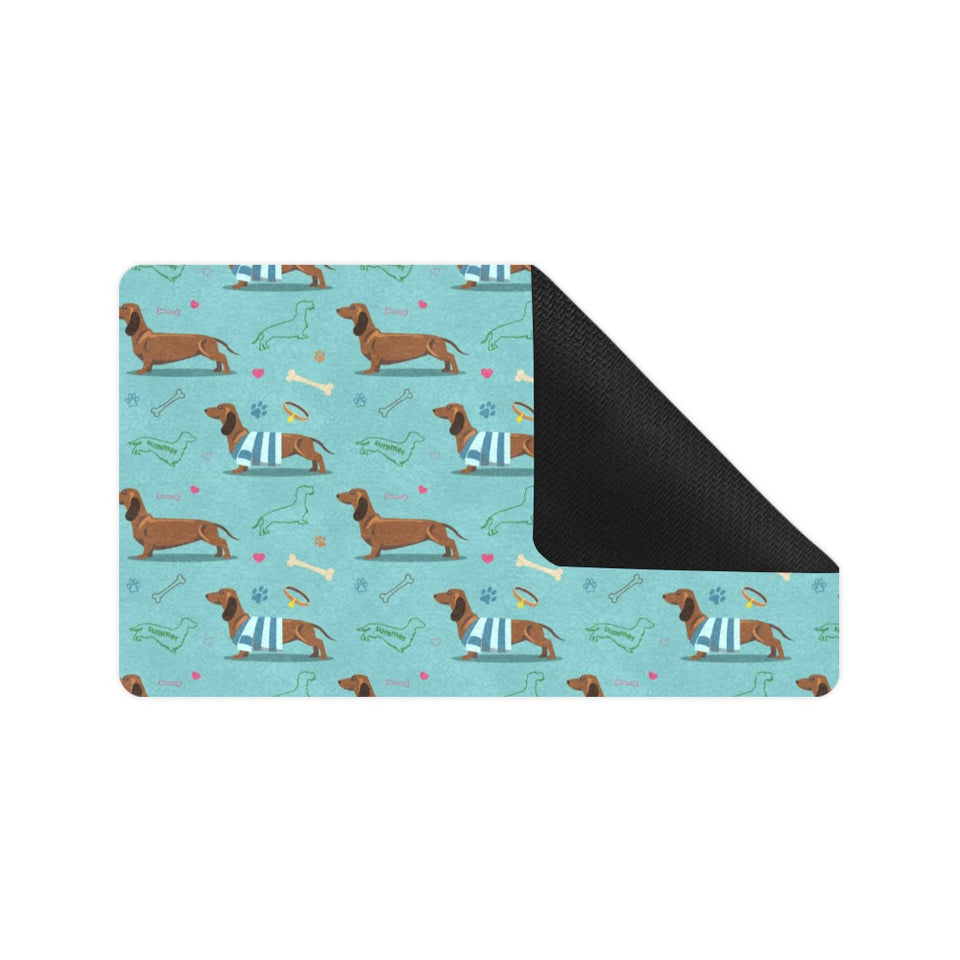 Dachshund decorative background Doormat