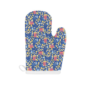 Popcorn Pattern Print Design 01 Heat Resistant Oven Mitts