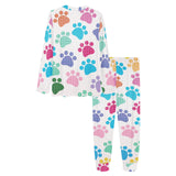 Dog Paws Pattern Print Design 01 Women's All Over Print Pajama Set