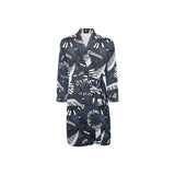Piano Pattern Print Design 02 Men's Long Sleeve Belted Night Robe