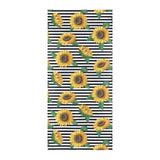 sunflowers ribbon background Beach Towel