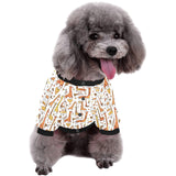 Giraffe Pattern Print Design 04 All Over Print Pet Dog Round Neck Fuzzy Shirt