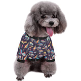 Colorful mushroom pattern All Over Print Pet Dog Round Neck Fuzzy Shirt