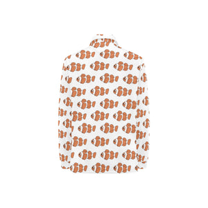 Clown Fish Pattern Print Design 05 Women's Long Sleeve Polo Shirt