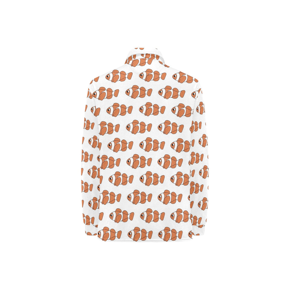 Clown Fish Pattern Print Design 05 Women's Long Sleeve Polo Shirt