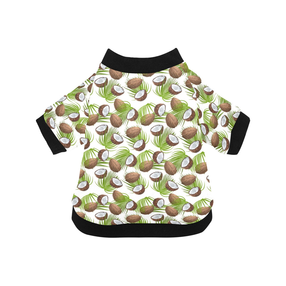 Coconut Pattern Print Design 04 All Over Print Pet Dog Round Neck Fuzzy Shirt