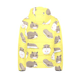 Cute Hamster pattern Kids' Boys' Girls' Padded Hooded Jacket
