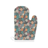 Gear Pattern Print Design 05 Heat Resistant Oven Mitts