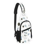 Hand drawn space elements space rocket star planet All Over Print Chest Bag