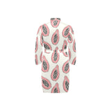 papaya pattern Men's Long Sleeve Belted Night Robe