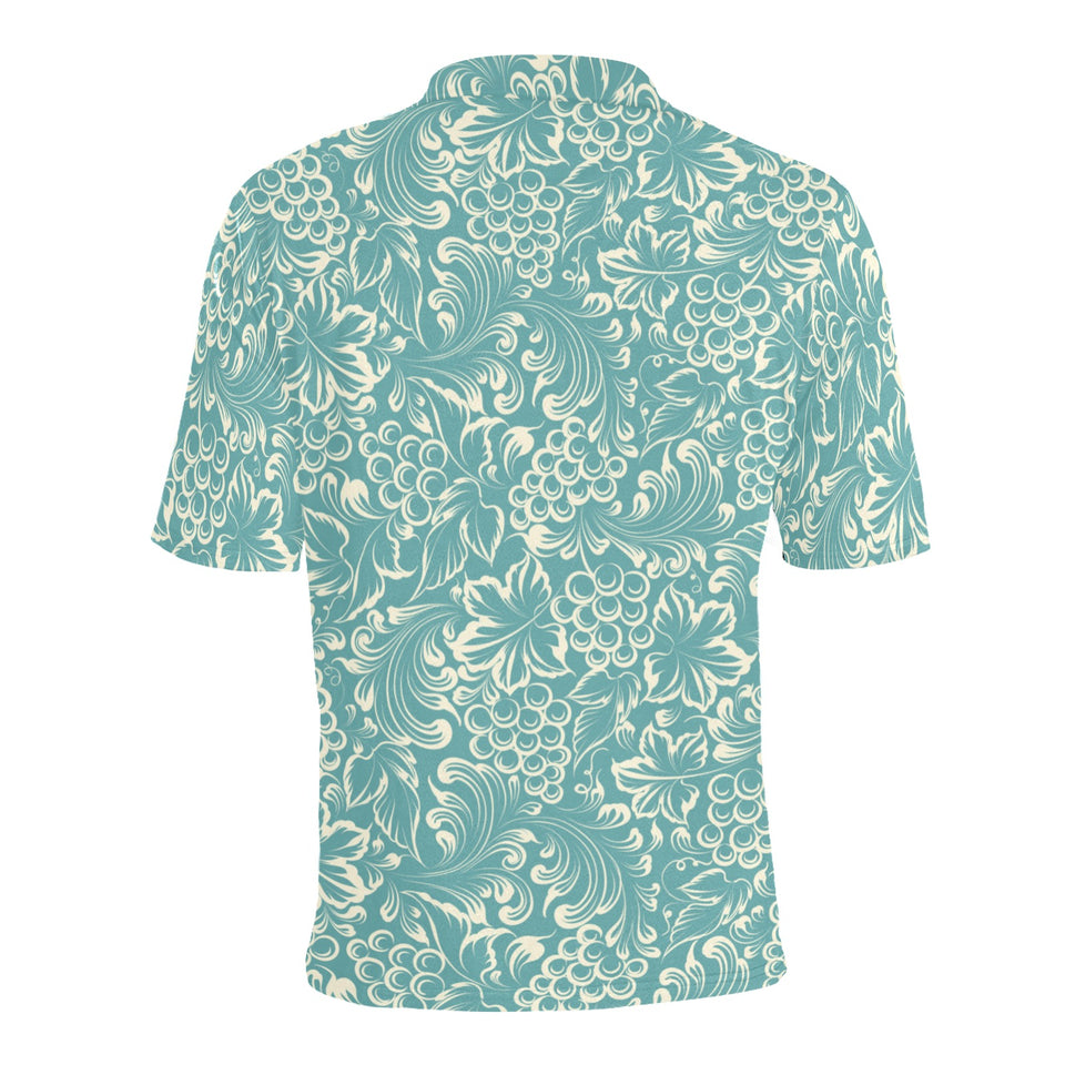 Classic Hand drawn Grape pattern Men's All Over Print Polo Shirt