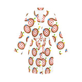 Darts Pattern Print Design 04 Women's Long Sleeve Belted Night Robe