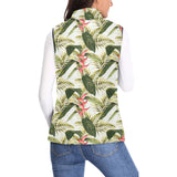 heliconia pattern Women's Padded Vest