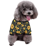 sunflower golden polygonal shapes All Over Print Pet Dog Round Neck Fuzzy Shirt