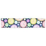 Colorful clock background Table Runner