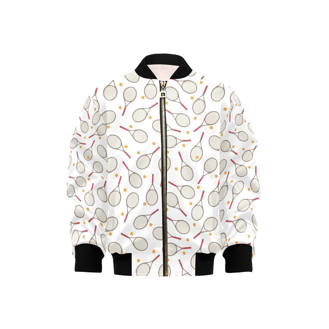 Tennis Pattern Print Design 04 Kids' Boys' Girls' Bomber Jacket