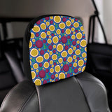 Passion fruit blue background Car Headrest Cover