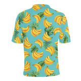 Banana Palm Leaves pattern background Men's All Over Print Polo Shirt
