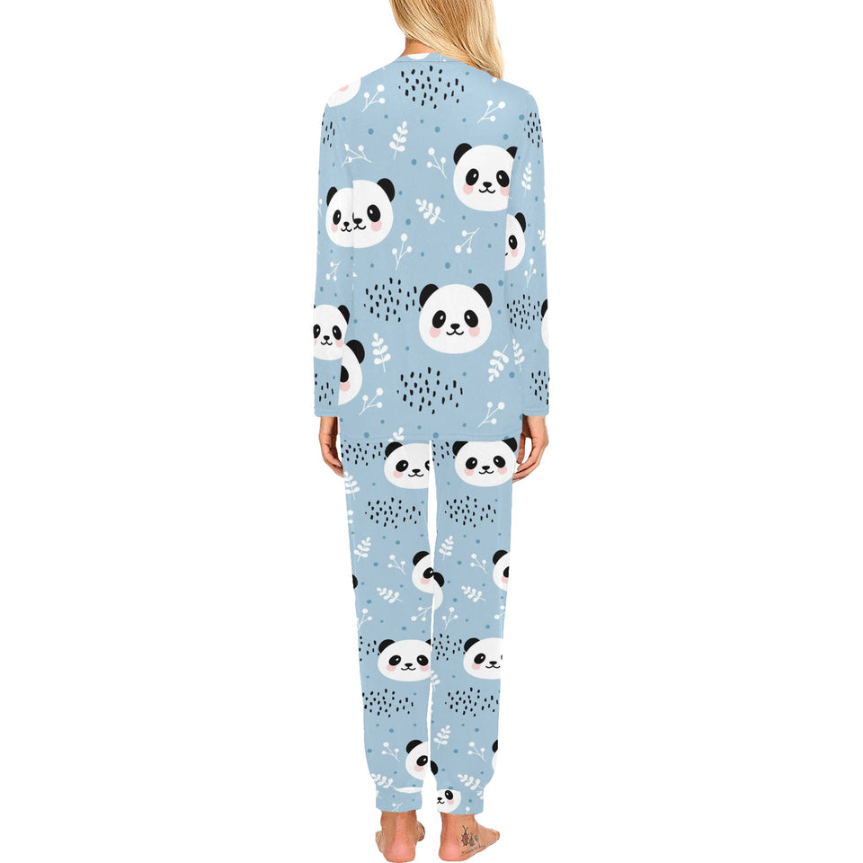 Cute panda pattern Women's All Over Print Pajama Set