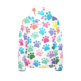 Dog Paws Pattern Print Design 01 Kids' Boys' Girls' Padded Hooded Jacket