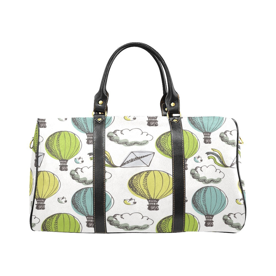 Hot Air Balloon Bird Cloud Pattern Travel Bag
