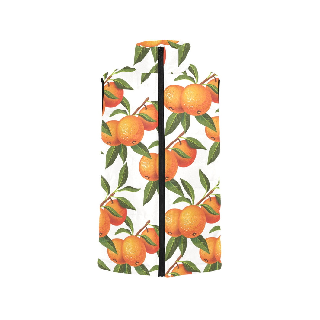 Oranges pattern background Men's Padded Vest