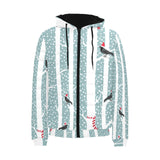 Crows christmas hat scarf Men's Padded Hooded Jacket