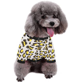 Gray Leopard print pattern All Over Print Pet Dog Round Neck Fuzzy Shirt