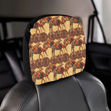 Camel polynesian tribal design pattern Car Headrest Cover