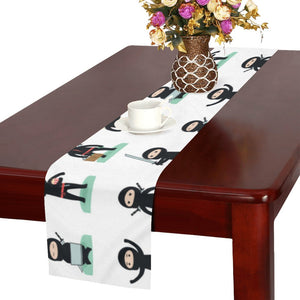 Cute ninja katana sword pattern Table Runner