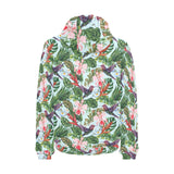 Hummingbird Pattern Print Design 05 Men's Padded Hooded Jacket
