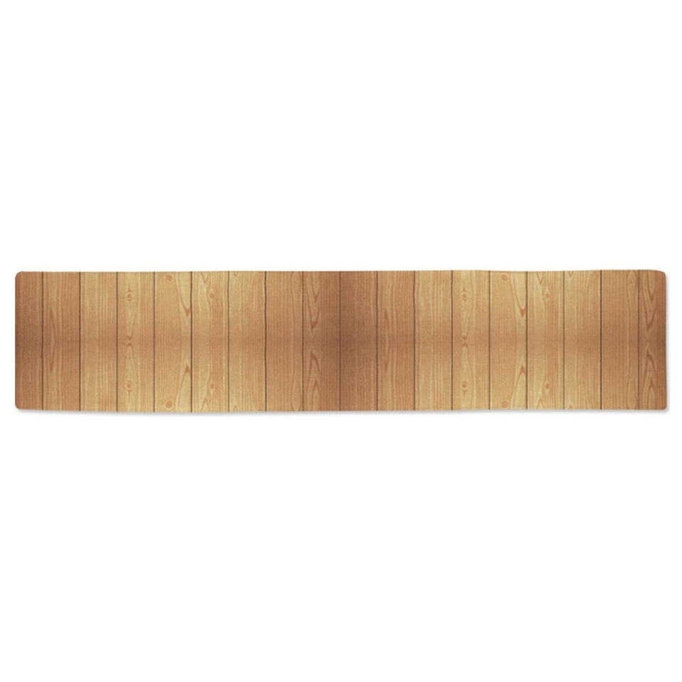 Wood Printed Pattern Print Design 05 Table Runner