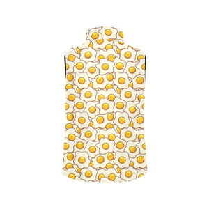 Fried Eggs Pattern Print Design 02 Men's Padded Vest